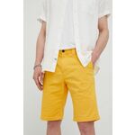 Kratke hlače Tommy Jeans Scanton moške - rumena. Kratke hlače iz kolekcije Tommy Jeans. Model izdelan iz tkanine.