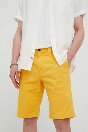 Kratke hlače Tommy Jeans Scanton moške - rumena. Kratke hlače iz kolekcije Tommy Jeans. Model izdelan iz tkanine.