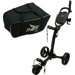 Axglo TriLite 3-Wheel SET Black/Black Ročni voziček za golf