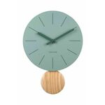 Stenska ura Karlsson Arlo - zelena. Stenska ura iz kolekcije Karlsson. Model izdelan iz jekla.