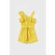 Otroški kombinezon Mayoral rumena barva - rumena. Otroški kombinezon iz kolekcije Mayoral. Model s širokimi naramnicami, izdelan iz enobarvne tkanine.