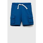 Otroške bombažne kratke hlače zippy - modra. Otroški kratke hlače iz kolekcije zippy. Model izdelan iz enobarvnega materiala.