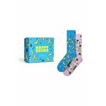 Nogavice Happy Socks Gift Box Fruits Socks 2-pack - pisana. Nogavice iz kolekcije Happy Socks. Model izdelan iz elastičnega, vzorčastega materiala. V kompletu sta dva para. Modelu je priložen pas iz ekološkega usnja.
