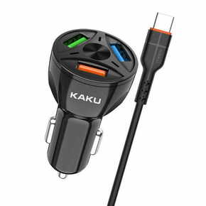 Kaku Car Charger avto polnilec 3xUSB QC 4.8A 20W + USB-C kabel