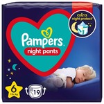 Plenice Pampers Night Value Pack, velikost 6, 15 kg +, 19 kos