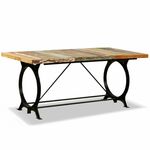 Vidaxl Jedilna miza iz trdnega predelanega lesa 180 cm