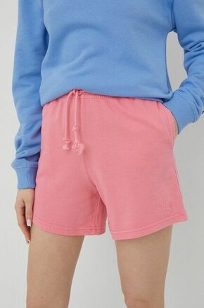 Billabong Hlače - roza. Kratke hlače iz zbirke Billabong. Model narejen iz plesti.