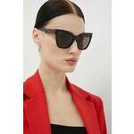 Sončna očala Versace ženski, rjava barva - rjava. Sončna očala iz kolekcije Versace. Model s enobarvnimi stekli in okvirji iz plastike. Ima filter UV 400.