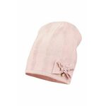 Otroška kapa Jamiks INAS roza barva - roza. Otroška kapa iz kolekcije Jamiks. Model izdelan iz pletenine z nalepko.
