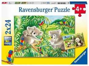 Ravensburger Ljubke koale in pande 2x24 kosi