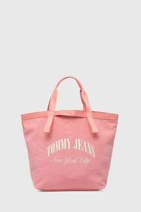 Torbica Tommy Jeans roza barva