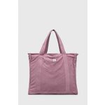 Torbica Protest roza barva - roza. Velika torbica iz kolekcije Protest. Model brez zapenjanja, izdelan iz tekstilnega materiala.