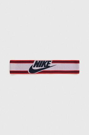 Naglavni trak Nike rdeča barva - rdeča. Naglavni trak iz kolekcije Nike. Model izdelan iz prožnega