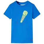 Greatstore Otroška majica s kratkimi rokavi živo modra 116