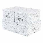 Komplet 3 črno-belih škatel za shranjevanje Bigso Box of Sweden Inge