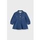 Jeans obleka za dojenčka Mayoral mornarsko modra barva - mornarsko modra. Obleka za dojenčke iz kolekcije Mayoral. Nabran model, izdelan iz jeansa.