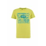 Otroška bombažna kratka majica Levi's zelena barva - zelena. Otroške kratka majica iz kolekcije Levi's. Model izdelan iz tanke, rahlo elastične pletenine.