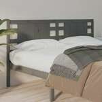 shumee Vzglavje postelje, sivo, 141x4x100 cm, masivni borov les