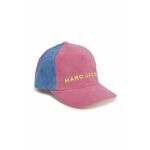 Otroška bombažna kapa Marc Jacobs roza barva - roza. Otroški kapa s šiltom vrste baseball iz kolekcije Marc Jacobs. Model izdelan iz enobarvne tkanine z vstavki.