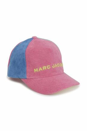 Otroška bombažna kapa Marc Jacobs roza barva - roza. Otroški kapa s šiltom vrste baseball iz kolekcije Marc Jacobs. Model izdelan iz enobarvne tkanine z vstavki.