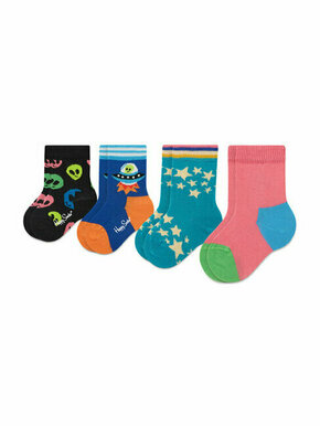 Happy Socks Set 4 parov otroških visokih nogavic XKSPC09-0200 Pisana