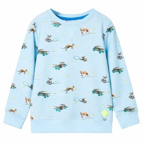 VidaXL Otroški pulover svetlo modra melange 104