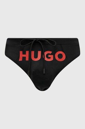 Kopalne hlače HUGO črna barva - črna. Kopalke iz kolekcije HUGO. Model izdelan iz elastične pletenine.