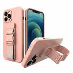 MG Rope silikonski ovitek za iPhone 13 Pro Max, roza