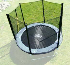 Goodjump Zaščitna mreža za trampolin 244 cm (250 cm) -PE -naprej 6 cevi- Črna