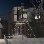 vidaXL Novoletno drevesce s kovinskim stebrom 1400 LED lučk 5 m