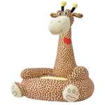 shumee Plišasti otroški stol žirafa rjave barve