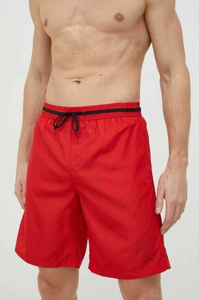 Kopalne kratke hlače Karl Lagerfeld rdeča barva - rdeča. Kopalne kratke hlače iz kolekcije Karl Lagerfeld. Model izdelan iz tkanine.