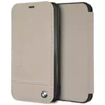 Ovitek BMW iPhone Xr book taupe Logo Imprint (BMFLBKI61LLST)