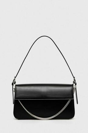 Torbica Sisley črna barva - črna. Srednje velika torbica iz kolekcije Sisley. Model na zapenjanje