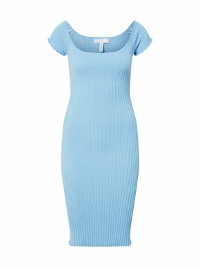 Obleka s primesjo svile Guess - modra. Obleka iz kolekcije Guess. Prilagojen model izdelan iz tanke
