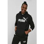 Bluza Puma moška, črna barva, - črna. Mikica s kapuco iz kolekcije Puma. Model izdelan iz debele, elastične pletenine.