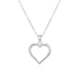 Beneto Romantična srebrna ogrlica AGS1013 / 47 (veriga, obesek) srebro 925/1000