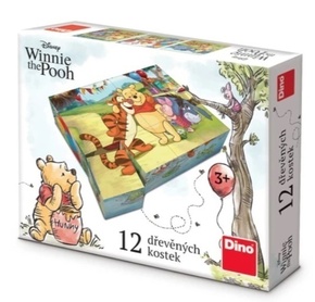 Lesena licenčna kocka Winnie the Pooh - 12 kock