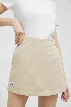 Bombažne kratke hlače Fila bež barva - bež. Kratke hlače iz kolekcije Fila. Model izdelan iz enobarvnega materiala. Izjemno udoben material