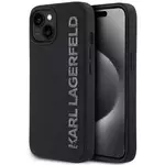 Ovitek Karl Lagerfeld 3D Rubber Glitter Logo Case for iPhone 14 Black (KLHCP14SRBKGVCK)