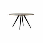 Okrogla jedilna miza z mizno ploščo iz akacije v naravni barvi ø 140 cm Mimoso – Light &amp; Living