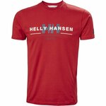 Helly Hansen bombažna majica - rdeča. T-shirt iz zbirke Helly Hansen. Model narejen iz tanka, elastična tkanina.
