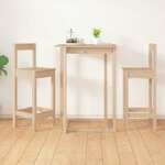 vidaXL Barski stol 2 kosa 40x41,5x112 cm trdna borovina