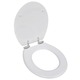 Deska za WC školjko MDF počasno zapiranje preprost dizajn bela