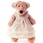 Lumpin Bear Lumpin v obleki - karo, srednja 43 cm