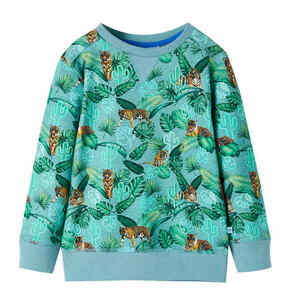 VidaXL Otroški pulover svetlo zelena melange 116