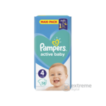 Plenice Pampers Active Baby Maxi Pack, velikost 4, 58 kos.