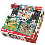Trefl Puzzle 3v1 Mickey Mouse s prijatelji Disneyevi standardni liki