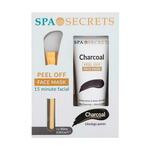 Xpel Spa Secrets Charcoal Peel Off Face Mask Set maska za obraz Spa Secrets Charcoal Peel Off 100 ml + aplikator za ženske