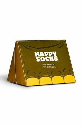 Nogavice Happy Socks Happy Camper Socks 3-pack - pisana. Nogavice iz kolekcije Happy Socks. Model izdelan iz elastičnega